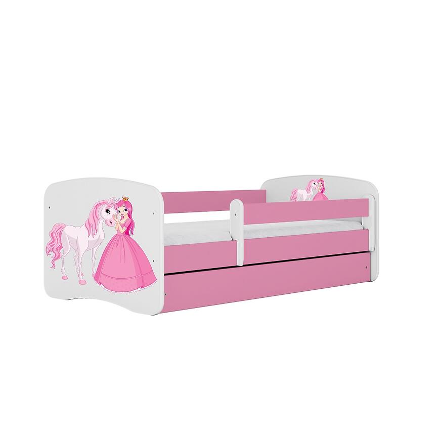 Łóżko Dziecięce Babydreams+Sz+M Różowe 80x160 2 Księżniczka