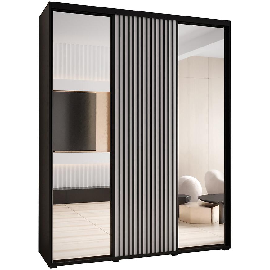 Szafa Lanko 2-190 (60) czarny/biały