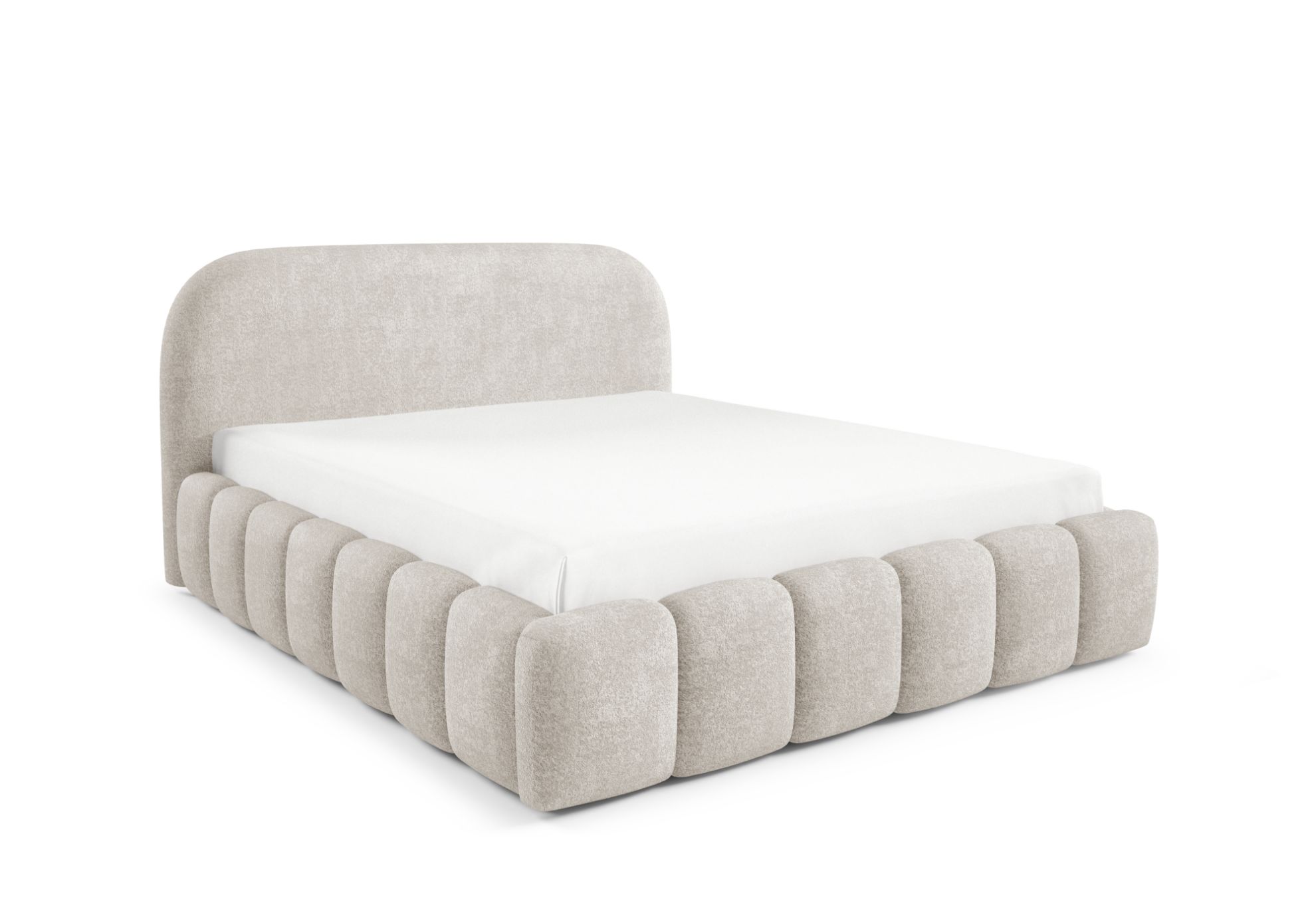 Łóżko tapicerowane Milanno 140x200 ecru