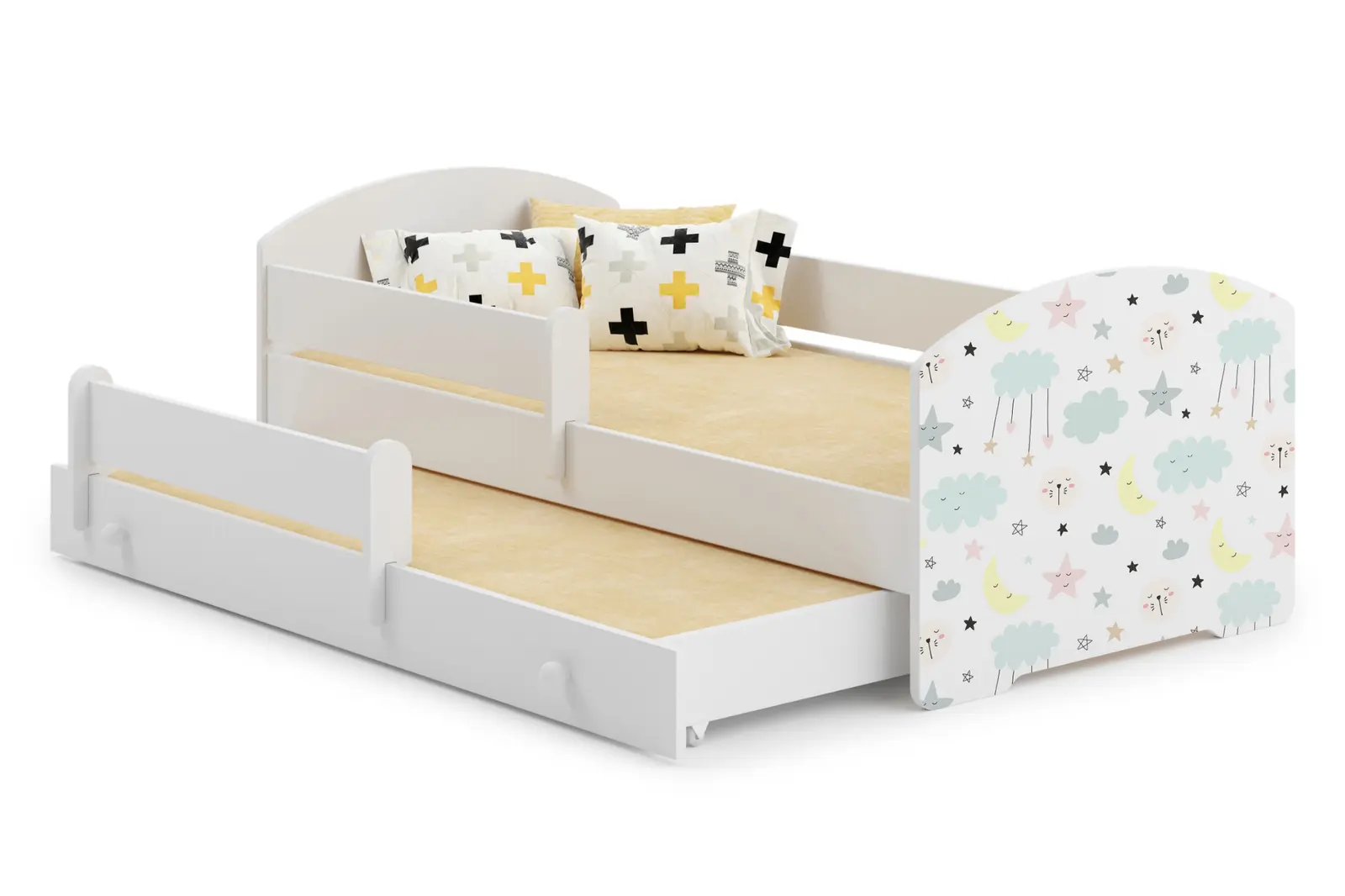 Łóżko podwójne LUK 160x80 Gwiazdki