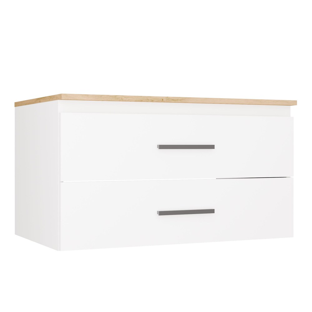Szafka pod umywalkę Sandra 802S biały/dąb artisan