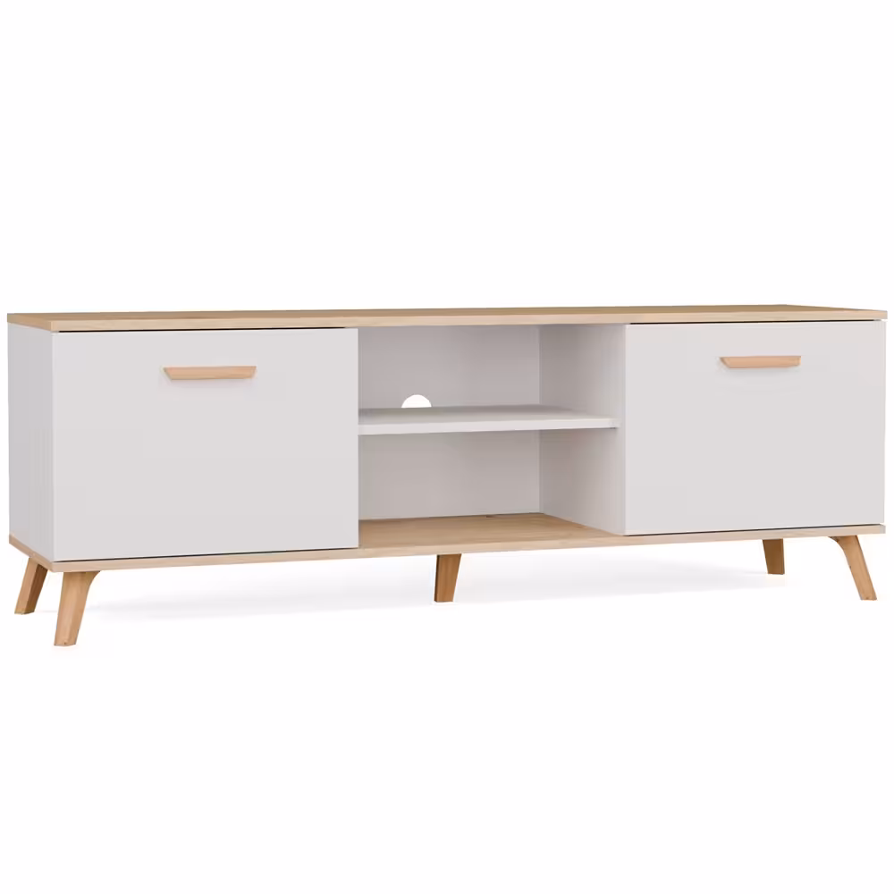 Szafka RTV Olimpo 150 bialy/dąb artisan