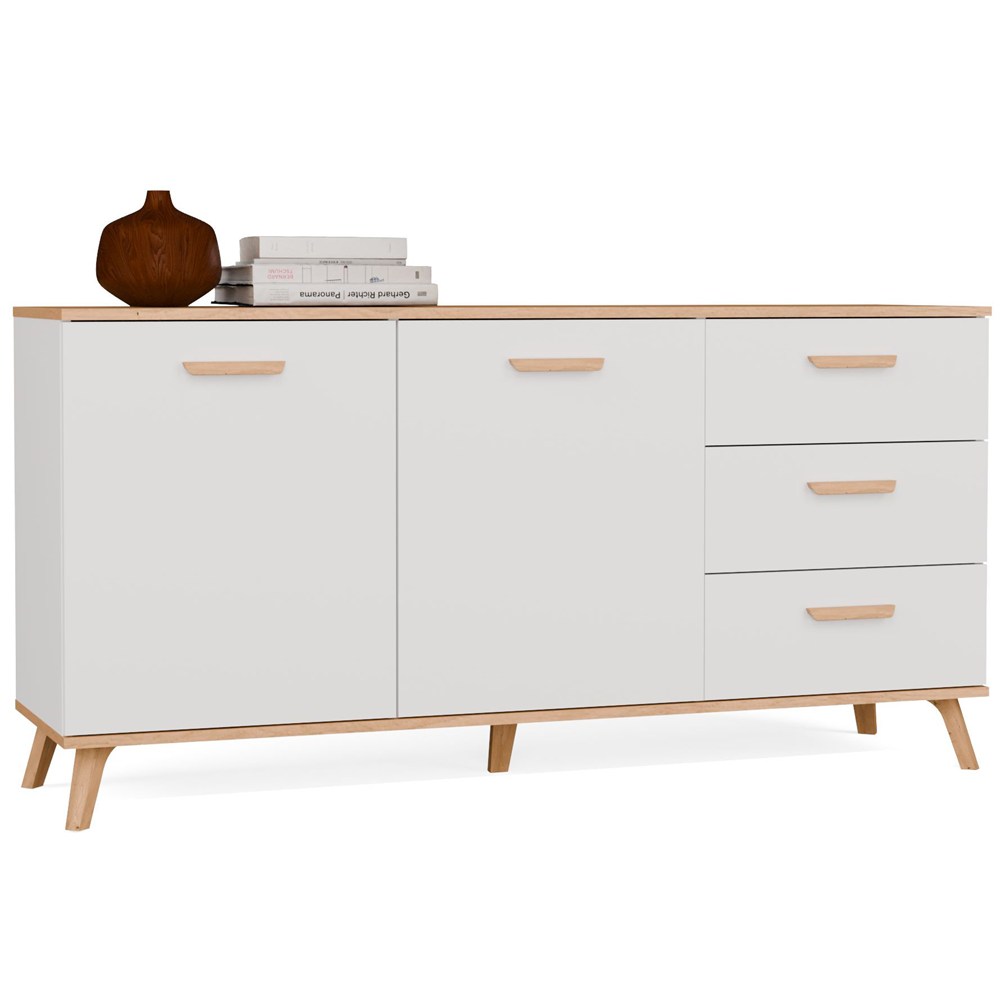 Komoda Olimpo 150 2D3S biały/dąb artisan