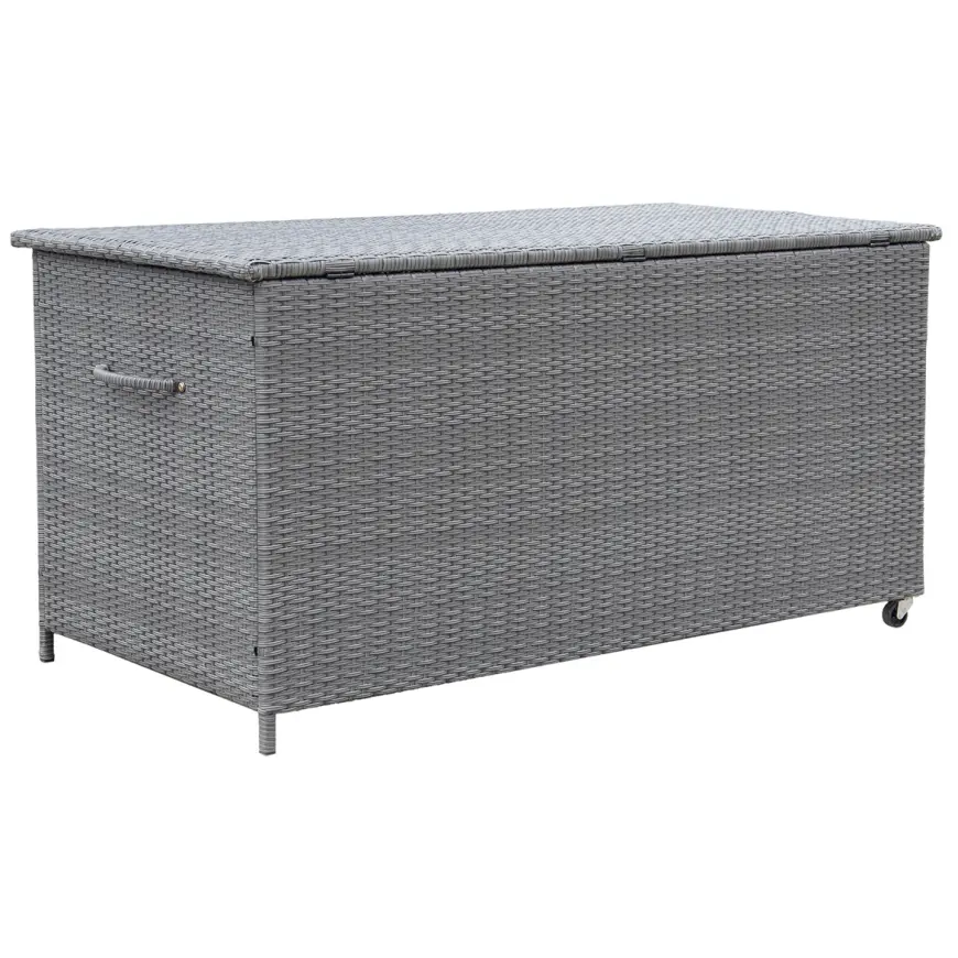 Skrzynia ogrodowa Tejn technorattan 80x80x160 grey