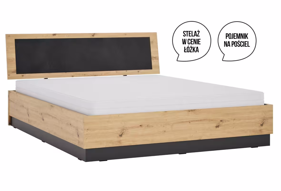 Łóżko z pojemnikiem Alfa 160x200